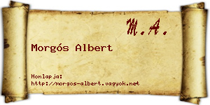 Morgós Albert névjegykártya