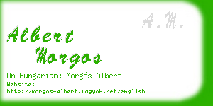 albert morgos business card